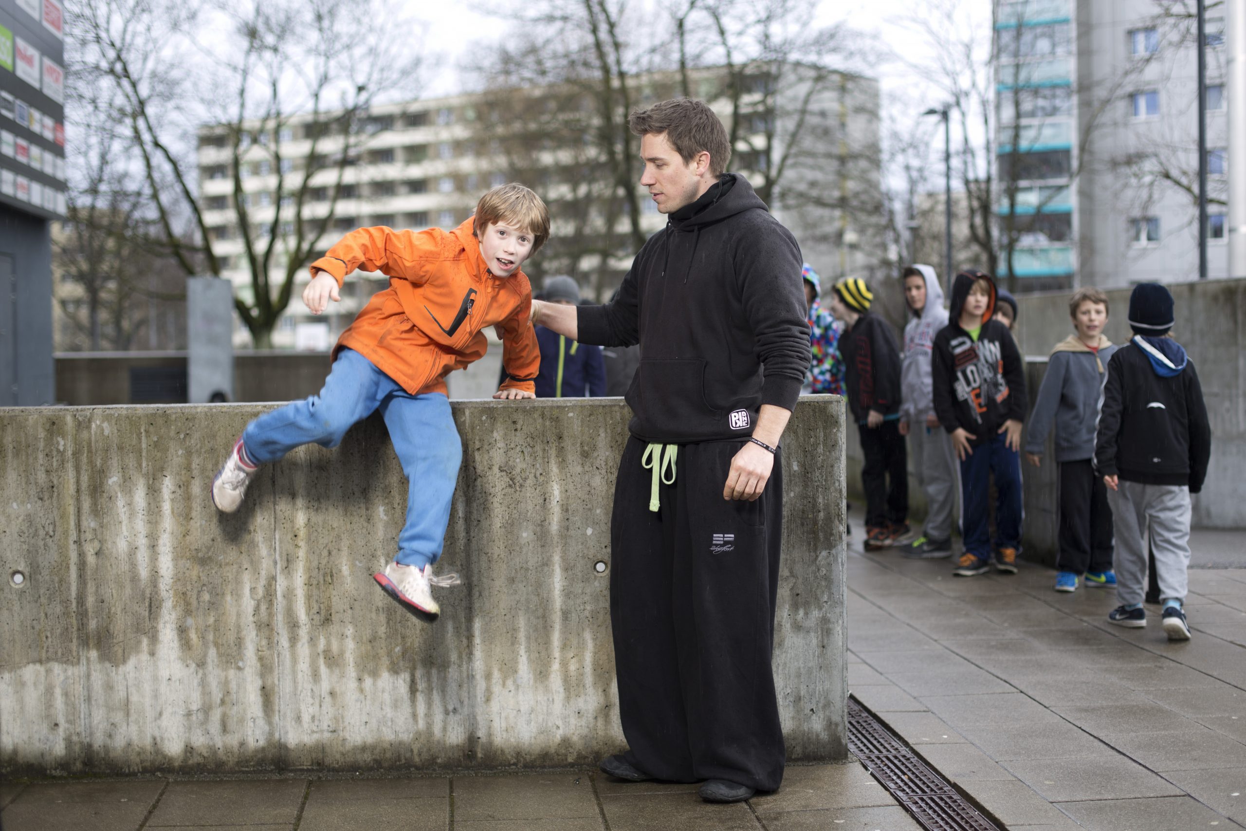 Parkour am 18.03.2013 in Bern. Foto: Heike Grasser