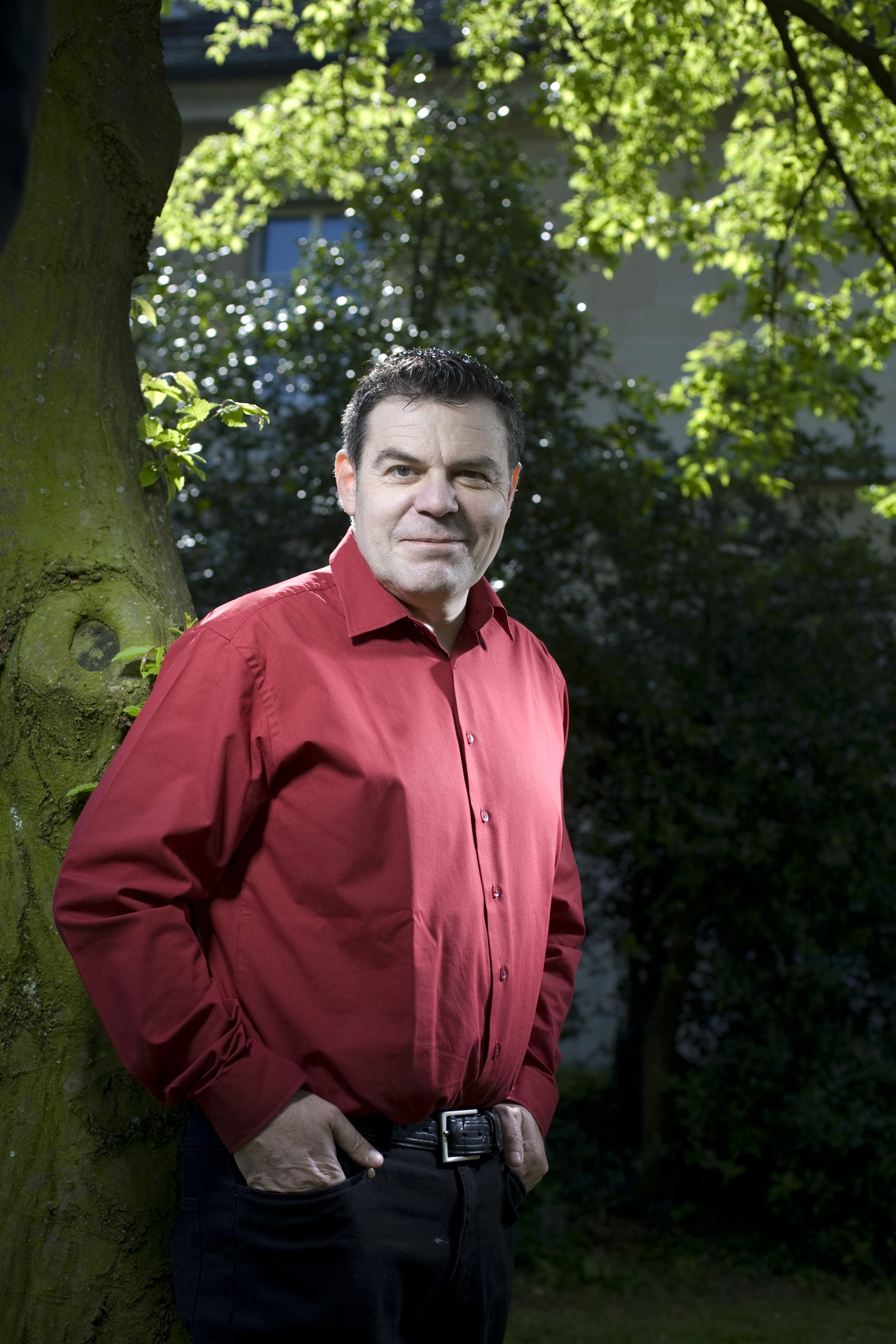 Ruedi Josuran, Radio- u Fernsehmoderator, in Zürich am Mittwoch (20.04.2011). Foto: Heike Grasser